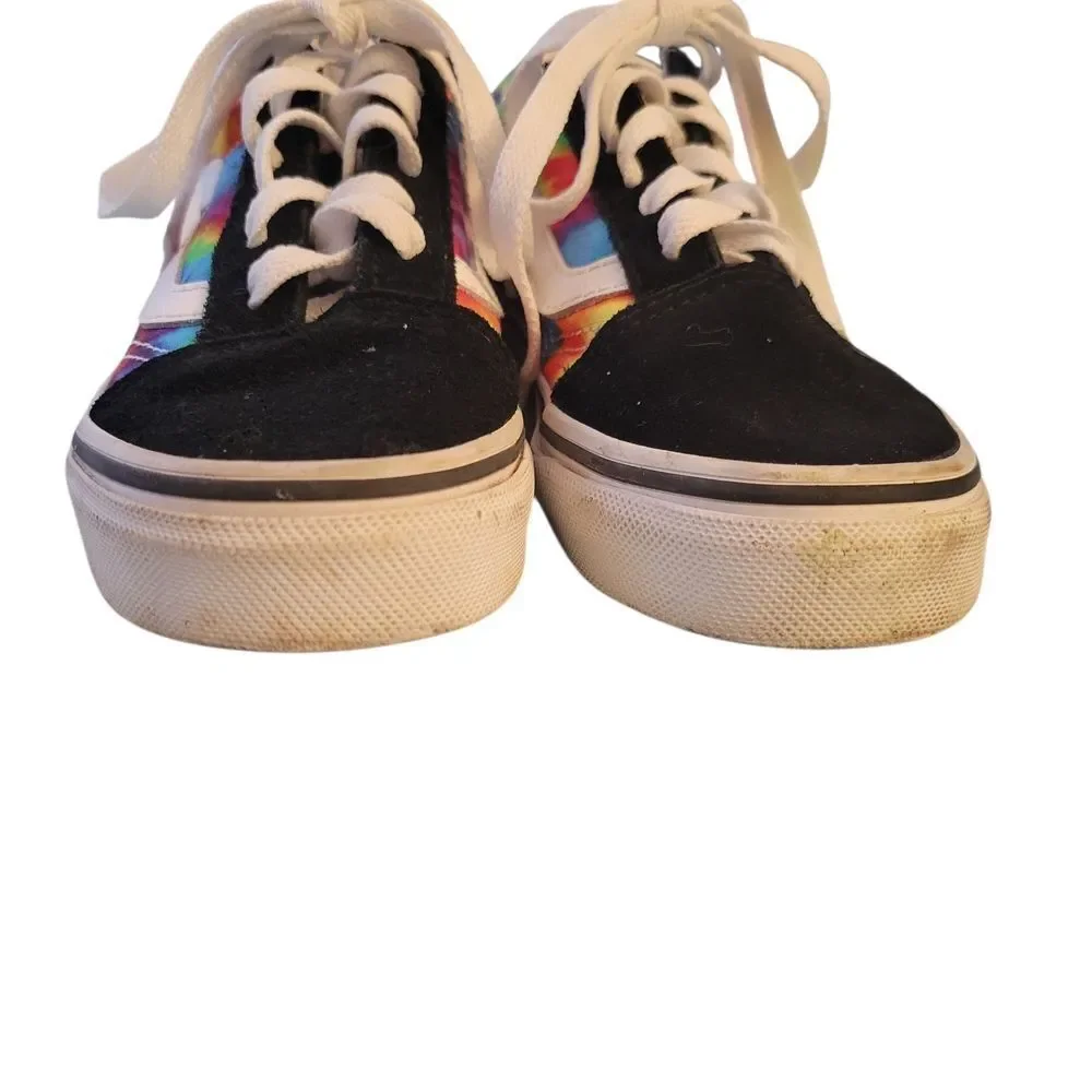 Vans Kids Tie-Dye Old Skool Skate Shoes - Rainbow/Black